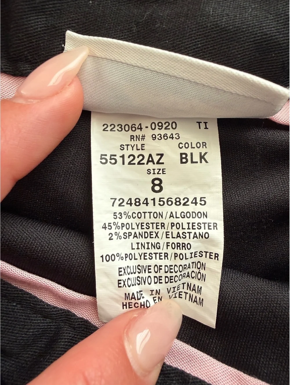 Classroom Uniform Girl Black Pleated Skirt Size 8 Cotton Blend